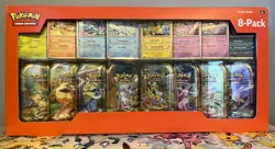 Pokemon Prismatic Evolutions 8 Mini-Tins w Promo Cards Costco - Image 1
