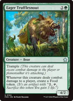 EAGER TRUFFLESNOUT x4 mtg NM-M Foundations 4 Unc - Image 1