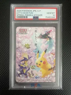 Pokemon Pokeka Sticker Card Spring 2020 Let's Have Fun! Japanese Promo - Image 1