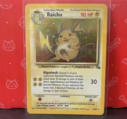 Raichu 14/62 - Fossil Set - Holo Rare - NM Pokemon TCG - Image 1