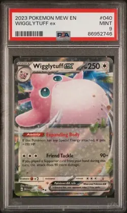 2023 Pokemon 151 Wigglytuff ex #040 Extended Art DOUBLE RARE PSA 9 MINT - Image 1