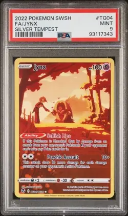 2022 Pokemon Silver Tempest Jynx FULL ART HOLO RARE #TG04 PSA 9 MINT - Image 1