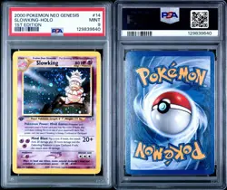 Pokemon Slowking Neo Genesis 1st Edition Holo Rare #14 PSA 9 Mint DOUBLE SWIRL! - Image 1