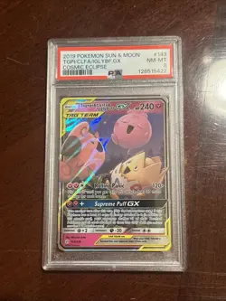 Pokemon 2019 Sun & Moon Cosmic Eclipse #143a TGPI/CLFA/IGLYBF GX PSA 8 - Image 1