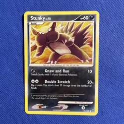 Pokemon TCG Stunky Stormfront 76/100 Regular Common - Tomokazu Komiya NM - Image 1
