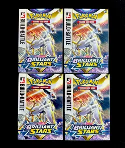 4x Brilliant Stars Build & Battle Kit Lot Of 4 Pokemon TCG New Sealed 820650850103 - Image 1