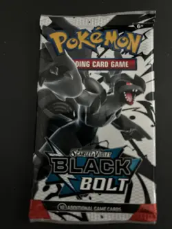 Heavy 22.77g Pokemon TCG SV 10.5 Black Bolt Booster Pack Sealed! - Image 2