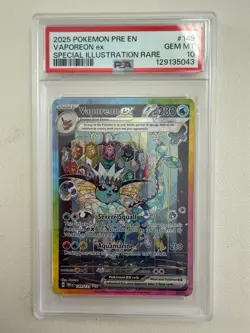 Pokemon Vaporeon ex Prismatic Evolutions Special Illustration Rare #149 PSA 10 - Image 1