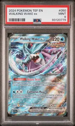 2024 Pokemon Temporal Forces Walking Wake ex DOUBLE RARE #050 PSA 9 MINT - Image 1