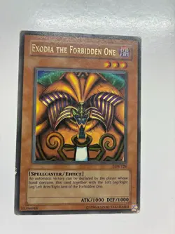 USA Seller Yugioh Exodia the Forbidden One Ultra Rare LOB-124 Original Print HP - Image 1