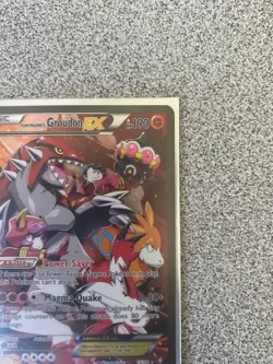 Pokemon XY 2015 Team Magma's Groudon EX Full Art Double Crisis Card #15 - Image 3