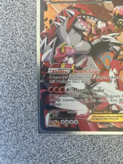 Pokemon XY 2015 Team Magma's Groudon EX Full Art Double Crisis Card #15 - Image 4