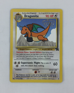 1999 Pokemon Black Star Promo Card 5 Dragonite First Movie Stamp NM Unplayed - Image 2