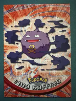 Topps Pokemon Card TV Series Chrome Foil Blue Logo 1st Edition #109 Koffing NM - Image 1