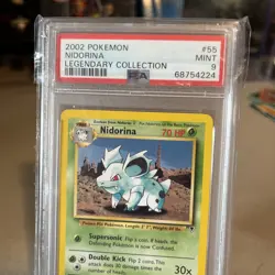 2002 Pokemon Legendary Collection Nidorina #55 PSA 9 - Graded Card MINT - Image 3