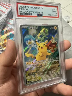 2023 POKEMON SVP EN-SV BLACK STAR PROMO #027 PIKACHU PSA 9 TCG Card - Image 3