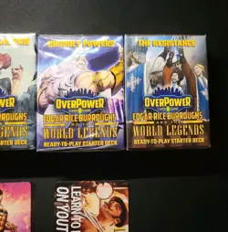 Overpower 2025 ERB World Legends 4 Starter Decks + promo + Card sleeves sealed - Image 3