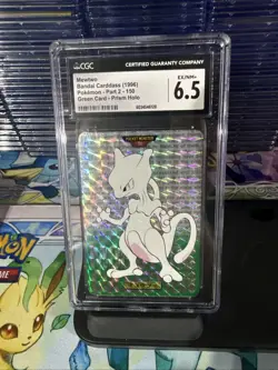 Mewtwo Bandai Carddass 1996 Pokemon Part 2 - 150 Red Card Prism Holo CGC 6.5 - Image 1