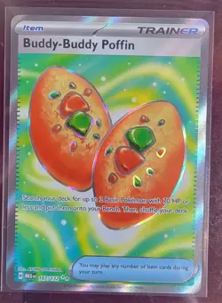 Buddy-Buddy Poffin 167/132 Mega Evolutions Pokemon Card NM Near Mint - Image 1
