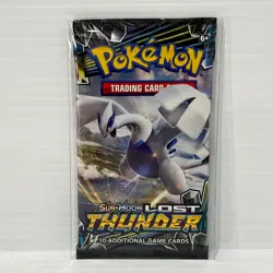 Sun & Moon Lost Thunder Lugia Sealed Pokemon Card Booster Pack - Image 1