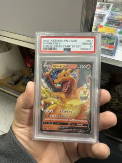 PSA 10 GEM MINT JAPANESE POKEMON 2020 CHARIZARD V 001/021 TCG Card - Image 1