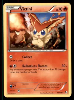 Pokemon Card Victini Boundaries Crossed 23/149 EXCELLENT Non-Holo Rare TCG!!!!!! - Image 1