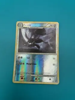 2010 Pokemon Card Scizor REVERSE Holo 7/90 Undaunted HGSS Moderately Played - Image 3