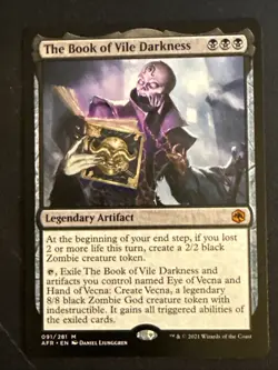 1x The Book of Vile Darkness (091) Adventures in the Forgotten Realms LP MTG - Image 1