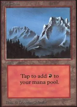 [1x] Mountain (Fog, B) Slight Play, English Beta MTG Magic - Image 1