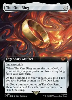 [1x] The One Ring - Surge Foil - Extended Art Near Mint, English Lord of the Rin - Image 1