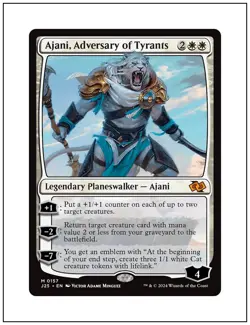1x Ajani, Adversary of Tyrants, Foundations Jumpstart, Magic MTG NM - Image 1