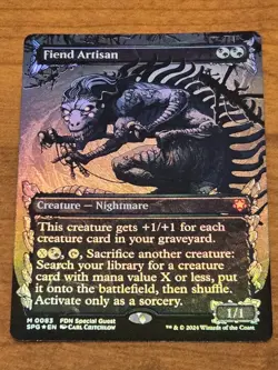 Magic the Gathering MTG - Fiend Artisan - SPG 83 - Borderless, FOIL - Image 1