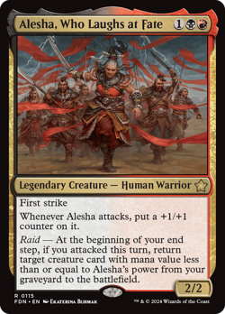 x4 Alesha, Who Laughs at Fate FDN Foundations MTG 115 RARE M/NM 4x - Image 1
