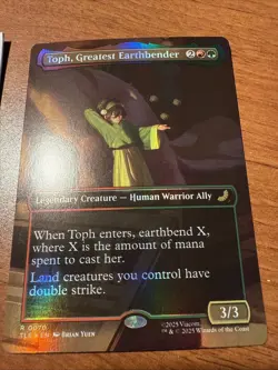 MTG Avatar Toph, Greatest Earthbender TLE 0070 Borderless Foil Mythic NM - Image 1