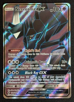 Pokemon Necrozma GX 134/147 Burning Shadows Ultra Rare Full Art Holo NM - Image 1