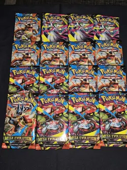16x Pokemon TCG Mega Evolution Sleeved Booster Packs Lot Of 16 Factory Sealed - Image 1