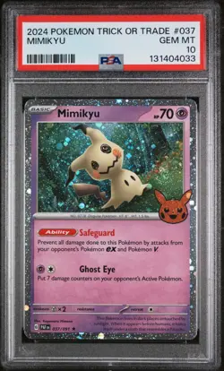 2024 POKEMON TRICK OR TRADE #037 MIMIKYU PSA 10 - Image 1