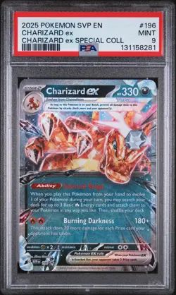 CHARIZARD #196 BLACK STAR PROMO 2025 POKEMON SVP EN CHARIZARD SPECIAL COLL PSA 9 - Image 1