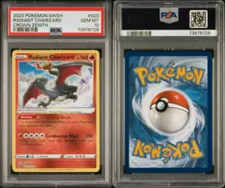 2023 Pokemon Radiant Charizard Crown Zenith Holo Rare #020 PSA 10 - Image 3