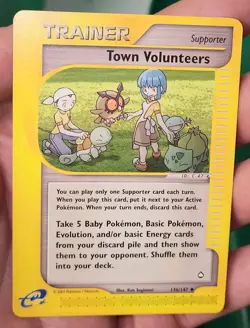 Vintage Rare Town Volunteers Aquapolis 136/147 E-Reader Series Pokemon Tcg Card - Image 5