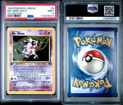 1999 Pokemon TCG 1st Edition Mr. Mime 06/64 Jungle Holo PSA 9 - Image 1