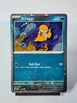 Scraggy SVP 186 - Pokemon Scarlet & Violet Black Star Promo COSMO HOLO - Image 1