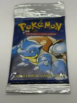 1999 Pokemon Base Set Booster Pack Blastoise Art Long Crimp Heavy 21.4g Sealed - Image 4
