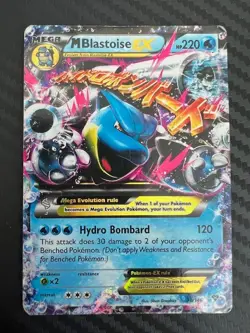 Pokemon TCG M Blastoise EX 30/146 XY Base Set Art Ultra Rare Holo HP - Image 1