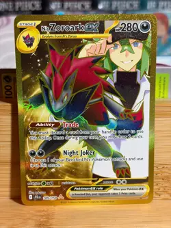 N'S ZOROARK ex 189/159 Journey Together Gold Hyper Rare Holo Pokemon TCG NM - Image 1