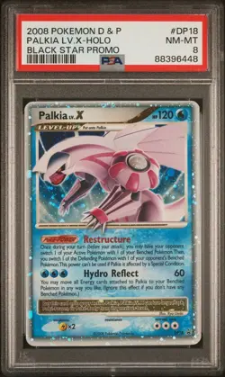 2008 POKEMON DIAMOND & PEARL BLACK STAR PROMO DP18 PALKIA LV.X HOLO PSA 8 NM-MT - Image 1