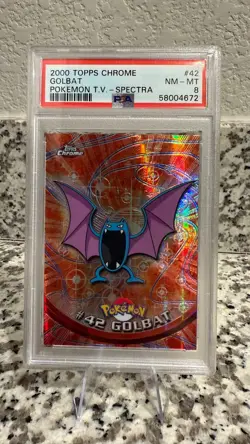 Pokemon 2000 Topps Chrome Golbat #42 PSA 8 - Image 1