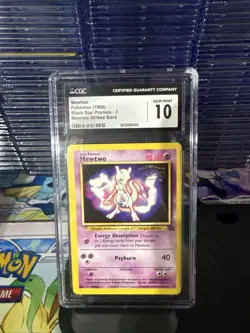 CGC GEM MINT 10 Mewtwo 1999 Black Star Promos 3 Pokemon TCG Mewtwo Strikes Back - Image 1