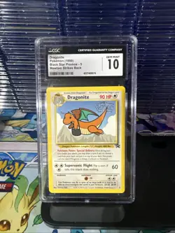 Dragonite 1999 Pokemon Black Star Promos - 5 Mewtwo Strikes Back CGC 10 Gem Mint - Image 1