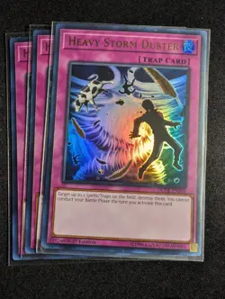 Yugioh - 3x Heavy Storm Duster DUDE-EN050 1st Edition Ultra Rare NM - Image 1